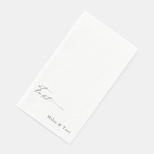 Serviette En Papier Simplicité Moderne Blanc À Dernier Mariage (Coin)