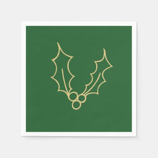Serviette En Papier Simply Christmas Collection - Holly (Devant)