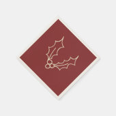 Serviette En Papier Simply Christmas Collection - Holly (Coin)