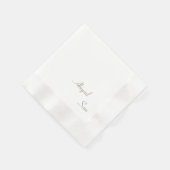 Serviette En Papier Simply Gold Text Mariage élégant Cocktail moulé (Coin)