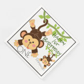 Serviette En Papier Singe (Coin)