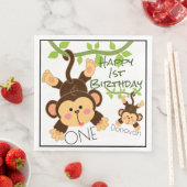 Serviette En Papier Singe (En situation)