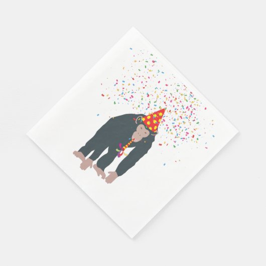 Serviette En Papier Singe Chimpanzé Fête Animaux Fête Fête (Coin)
