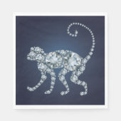 Serviette En Papier Singe diamant (Devant)