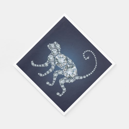 Serviette En Papier Singe diamant (Coin)