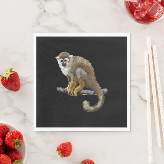 Serviette En Papier Singe écureuil (En situation)