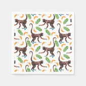 Serviette En Papier Singes sucrés Jonglant des bananes (Devant)