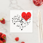 Serviette En Papier Singing Heart one of a-Kind (En situation)