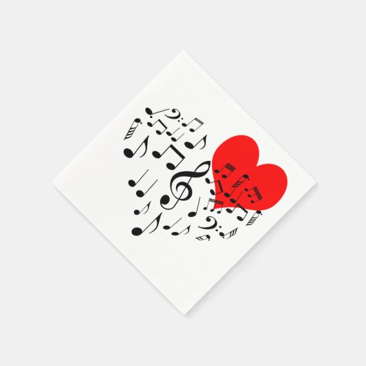 Serviette En Papier Singing Heart one of a-Kind (Coin)