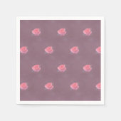 Serviette En Papier Single Pink Rose Pattern (Devant)