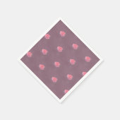 Serviette En Papier Single Pink Rose Pattern (Coin)