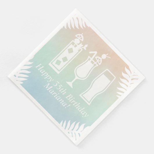 Serviette En Papier Sip and Dip Pool Party Anniversaire (Coin)