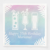 Serviette En Papier Sip and Dip Pool Party Anniversaire (Devant)