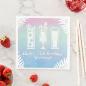 Serviette En Papier Sip and Dip Pool Party Anniversaire (En situation)