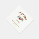 SERVIETTE EN PAPIER "SIP SIP HOORAY" (Coin)
