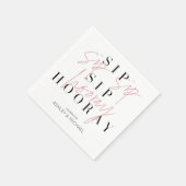 Serviette En Papier Sip Sip Hooray Black White (Coin)