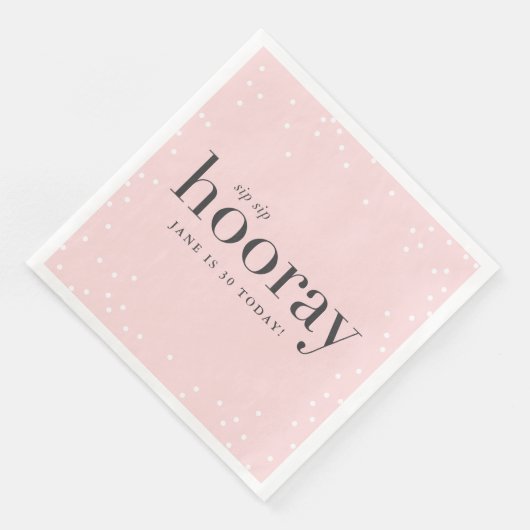 Serviette En Papier sip sip hooray fête d'anniversaire serviette (Coin)