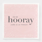 Serviette En Papier sip sip hooray fête d'anniversaire serviette (Devant)