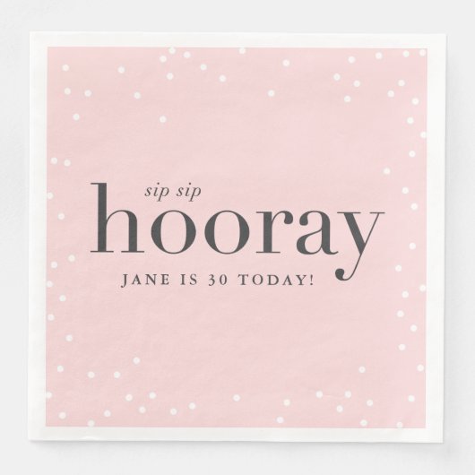 Serviette En Papier sip sip hooray fête d'anniversaire serviette (Devant)