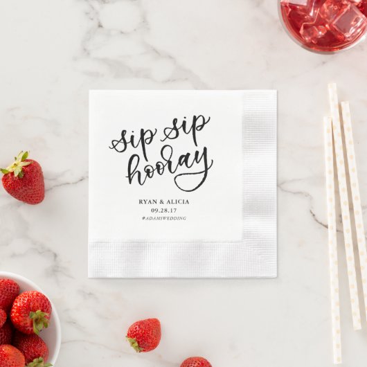 Serviette En Papier Sip Sip Hooray Personnalisé Napkin (En situation)