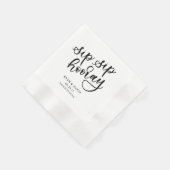 Serviette En Papier Sip Sip Hooray Personnalisé Napkin (Coin)