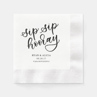 Serviette En Papier Sip Sip Hooray Personnalisé Napkin