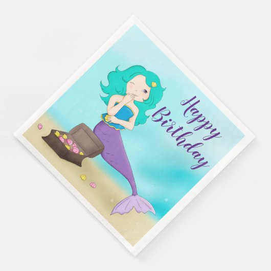 Serviette En Papier Sirène (Coin)