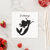 Serviette En Papier Sirène à bord silhouette Thunder_Cove (En situation)