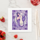 Serviette En Papier Sirène de grossesse pourpre par Renee (En situation)