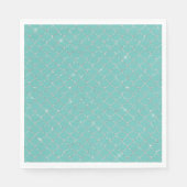 Serviette En Papier Sirène de menthe d'argent (Devant)