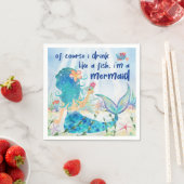 Serviette En Papier Sirène de mer | Boisson de plage tropicale Bois co (En situation)