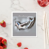 Serviette En Papier Sirène de natation Thunder-Cove Grey (En situation)