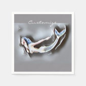 Serviette En Papier Sirène de natation Thunder-Cove Grey (Devant)