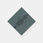Serviette En Papier Sirène foncée Squelette Halloween (Coin)