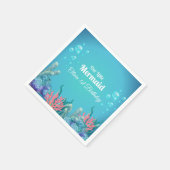Serviette En Papier Sirène lunaire sous la mer Anniversaire (Coin)