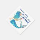 Serviette En Papier Sirène Mer | Boire Comme Un Poisson Plage Tropical (Coin)