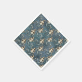 Serviette En Papier Sirène Mer Créatures Océan Bleu Couleur manuscrite (Coin)