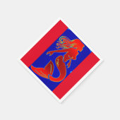 Serviette En Papier sirène rouge (Coin)