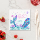 Serviette En Papier Sirène sous la fête d'anniversaire de l'eau (En situation)