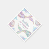 Serviette En Papier Sirène sous la mer 3e anniversaire (Coin)