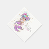 Serviette En Papier Sirène Sous Le Baby shower De Mer (Coin)