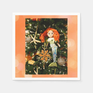 Serviette En Papier Sirène tropicale sous la mer Noël