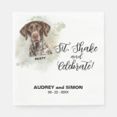 Serviette En Papier Sit, Shake & Celebrate German Shorthaired Pointer (Devant)