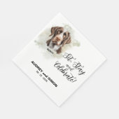 Serviette En Papier Sit, Stay & Celebrate German Wirehaired Pointer (Coin)