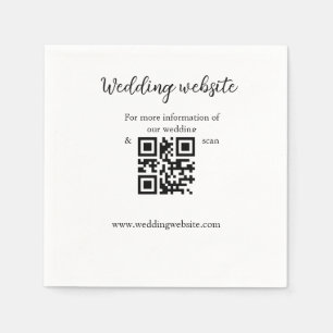 Serviette En Papier site web mariage ajouter q r code nom du couple dé