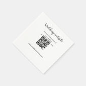 Serviette En Papier site web mariage ajouter q r code nom du couple dé (Coin)