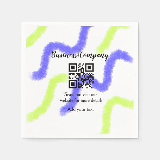 Serviette En Papier Site web simple de société commerciale code-barres (Devant)