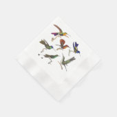 Serviette En Papier Six Beaux Colibris (Coin)