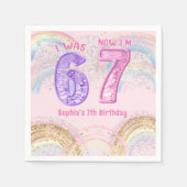 Serviette En Papier Six Seven 67 Birthday Napkins (Devant)