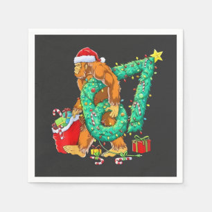 Serviette En Papier Six Seven Bigfoot 67 Sasquatch Mème de Noël